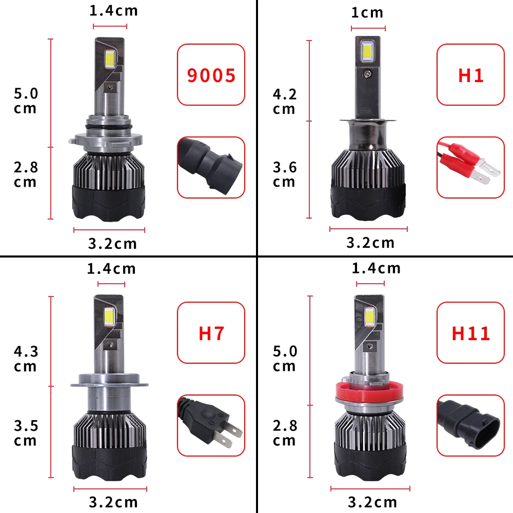 CNSUNNYLIGHT Автомобильные фары лампы H7 H11 Светодиодный H4 H1 9005 9006 H13 Canbus без ошибок 9000лм 6000 К 12 В 24 В Автомобильные фары