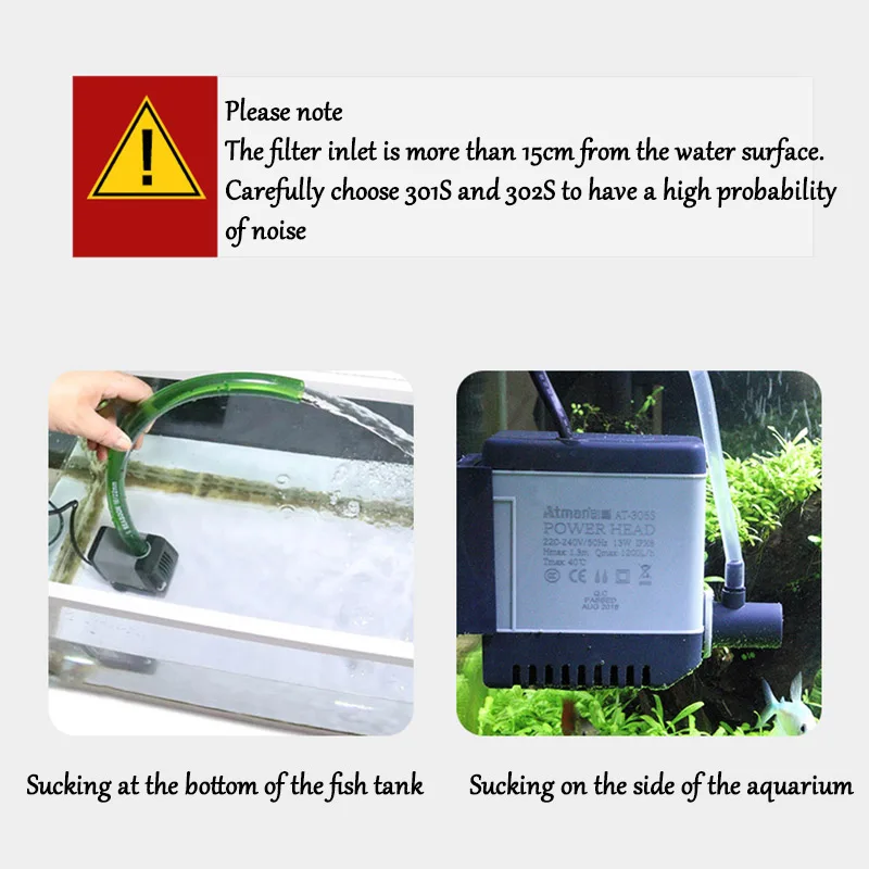 AT 304, воздушный насос для аквариума, Ультра тихий погружной насос, мини аквариумный аквариум, высокотемпературный фильтр, воздушная помпа для воды