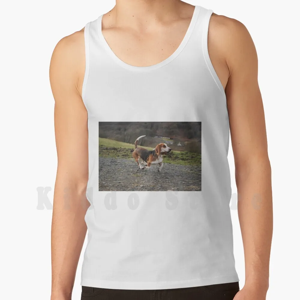 Canottiere Da Corsa Basset Hound Canottiera 100% Cotone Velocità Di Marcia Basset Hound Basset Hound Carino Divertente Action Dog Fiducia