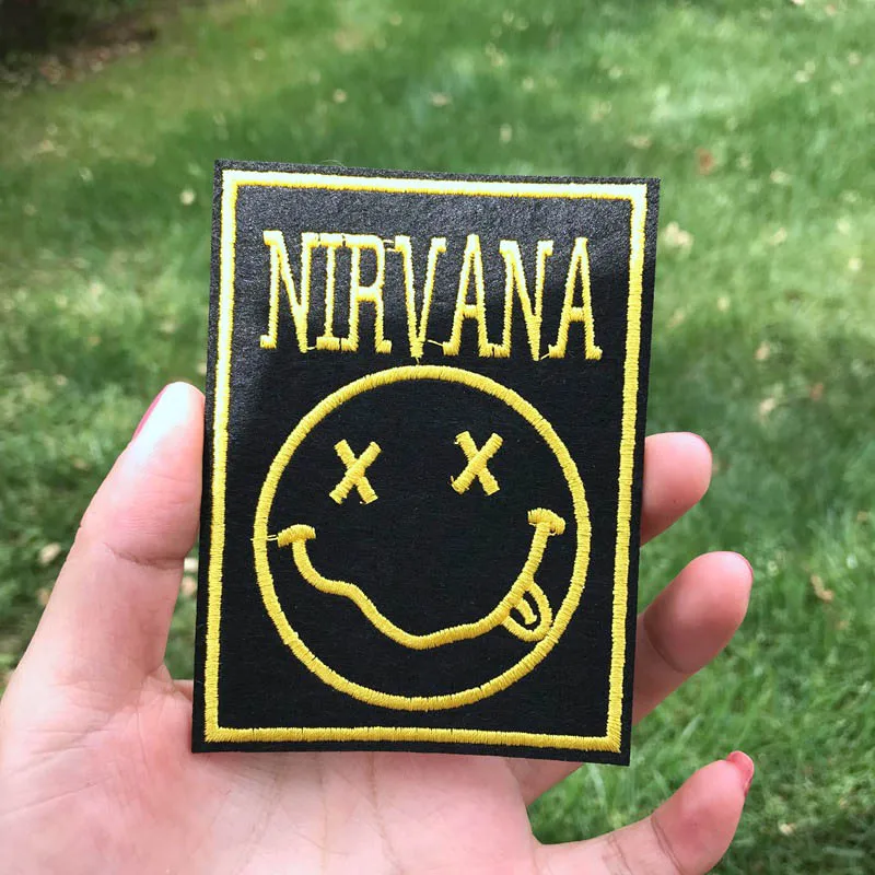 Лиловый Prajna Nirvana патч хиппи наклейки космический инопланетянин патч аппликация Железная на вышитые нашивки для одежды полоса панк Рок значок - Цвет: Лиловый