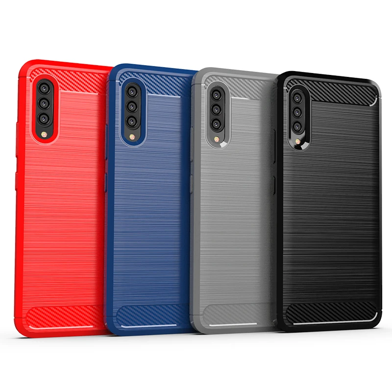 

Carbon Fiber Case for Samsung Galaxy A20 A90 5G Silicone Soft TPU Texture Cover for Samsung Galaxy A90 5G 6.7" SM-A908F/DS Case