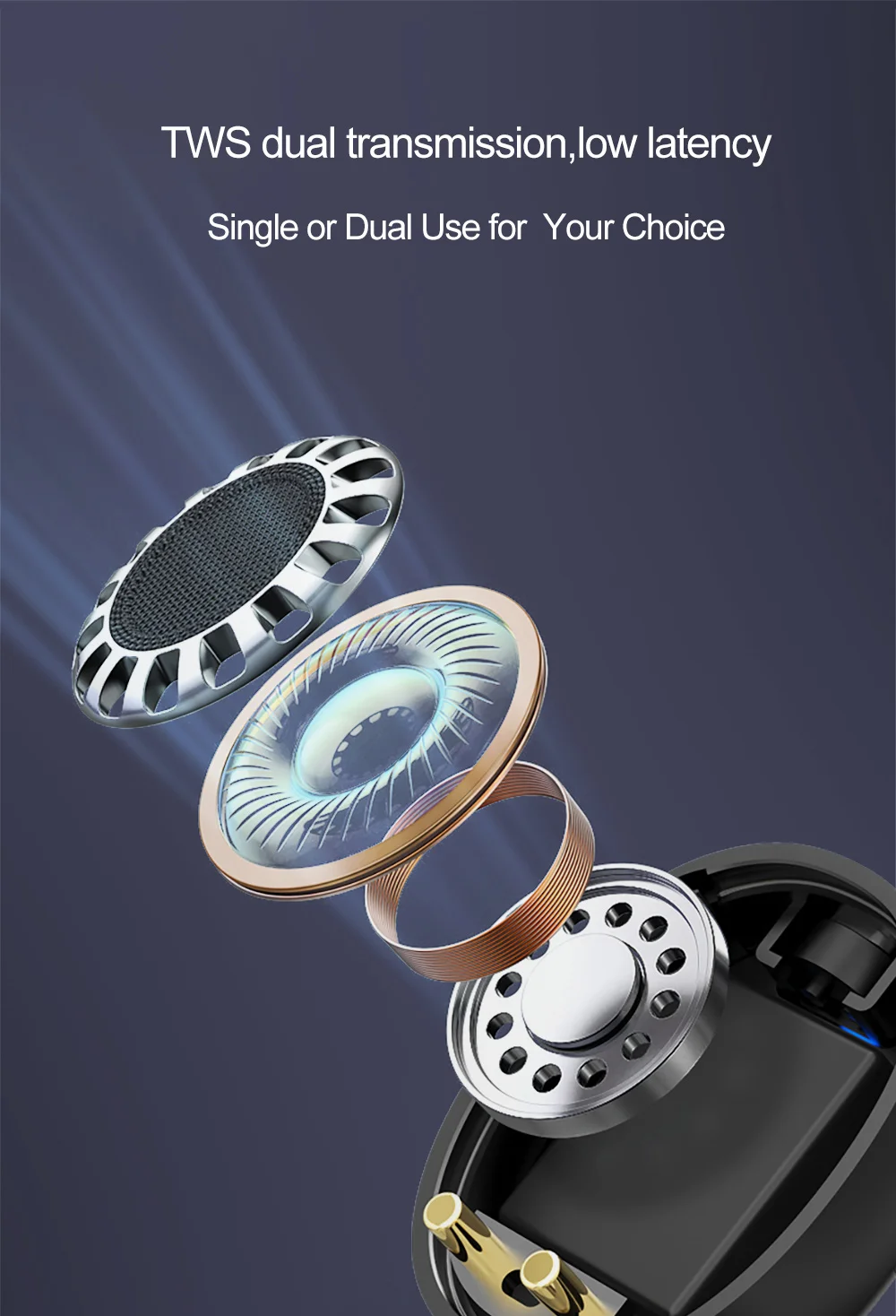 TW16 Wireless Bluetooth Headphone - Black