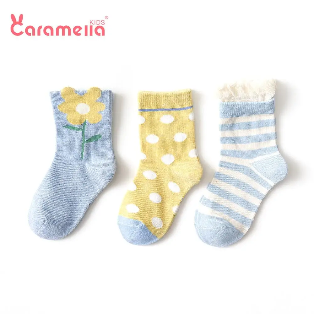 Новинка 2019 хлопковые детские носки с цветочным рисунком весна-осень короткие для