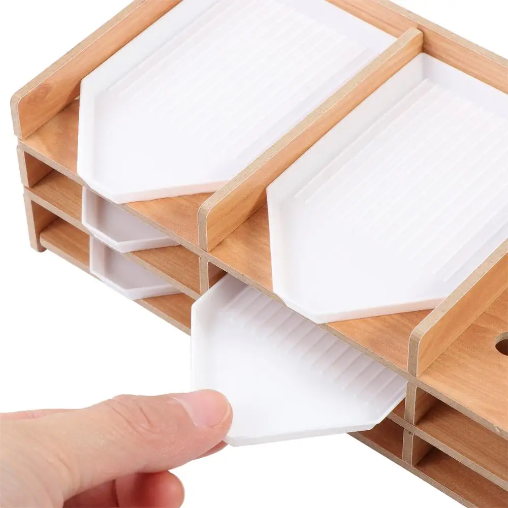 1Set Wood Diamond Painting Tray Organizer Multi-Boat Holder Beading Storage Tray Diamond Painting Drill Clay Kits DIY Craft