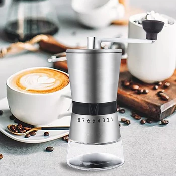 

2020 New Manual Coffee Grinder Stainless Steel Coffee Grinder Manual Grinder Cone Ceramic Household Kitchen Tool