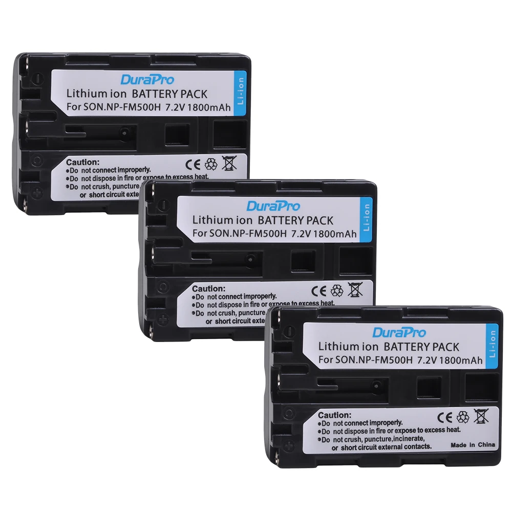 3 упак.-DuraPro NP-FM500H NP FM500H Перезаряжаемые Камера Батарея для Sony A57 A65 A77 A99 A350 A550 A580 A900
