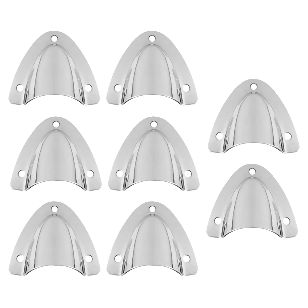 8pcs Boat Clam Shell Vent Ventilator Polished 316 Stainless Steel Hardware