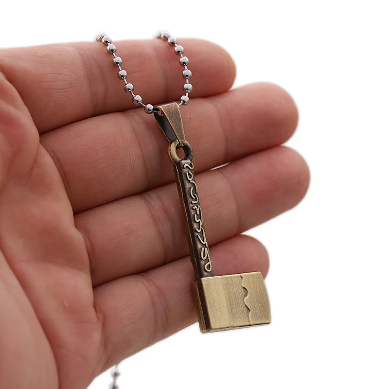 axe-bead chain Лидер продаж, ожерелье Kimetsu no Yaiba в стиле аниме, с эмалью, Kamado Tanjirou, подвеска, колье, призрак, клинок, для женщин, косплей, ювелирные изделия - Окраска металла: axe-bead chain