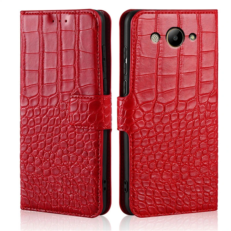 Flip Case For Huawei Y3 2018 Case Crocodile texture leather back Cover for Huawei Y3 Y5 lite 2017 CRO-U00 CRO-L22 U00 Phone case