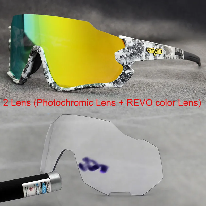 Фотохромные велосипедные очки для рыбалки, дороги, MTB, езды на велосипеде, спортивные очки, очки Gafas Ciclismo, Обесцвечивающие солнцезащитные очки - Цвет: 09