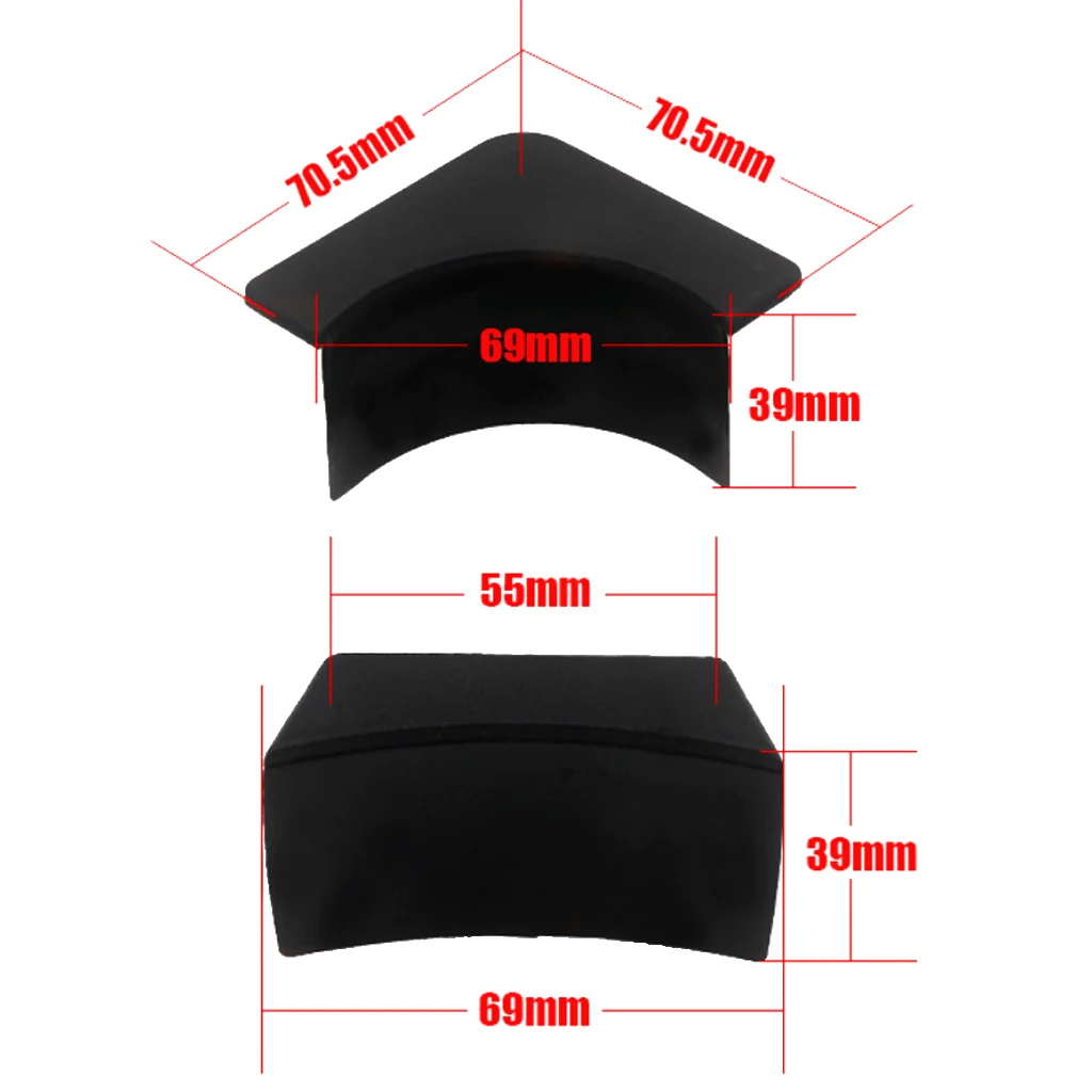 Set of 6 Plastic Replacement Pool Table Pocket Liners - 4 Corner & 2 Side