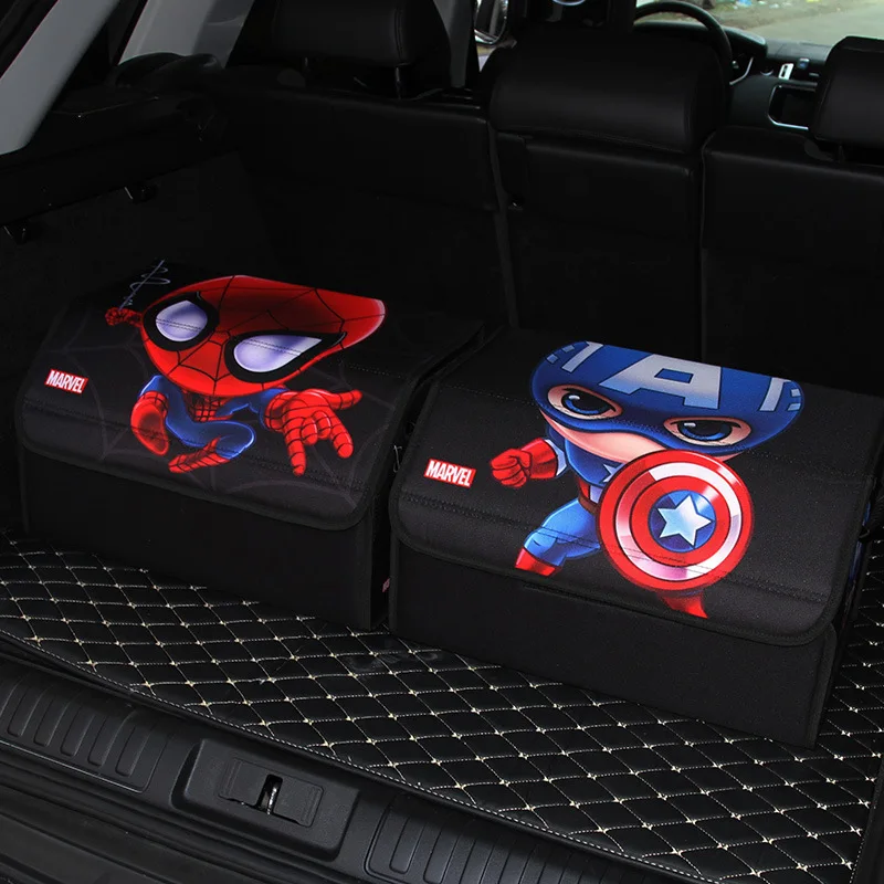 

Movie Cartoon Spiderman Captain Amercian Car Folding Box Model Toy for Car best Decorated Gift
