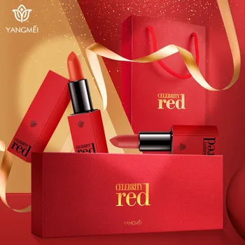 

Genuine Product Bazaar Red Lipstick Gift Box 10 Pieces Set Velvet Matte Moisturizing Lipstick Limited Edition Star Celebrity Sty
