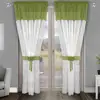 Flying Tulle Fabric with White Voile and Color Voile Curtain for Bedroom and Big Window with Plastic Ring and Same Color Voile f ► Photo 3/5