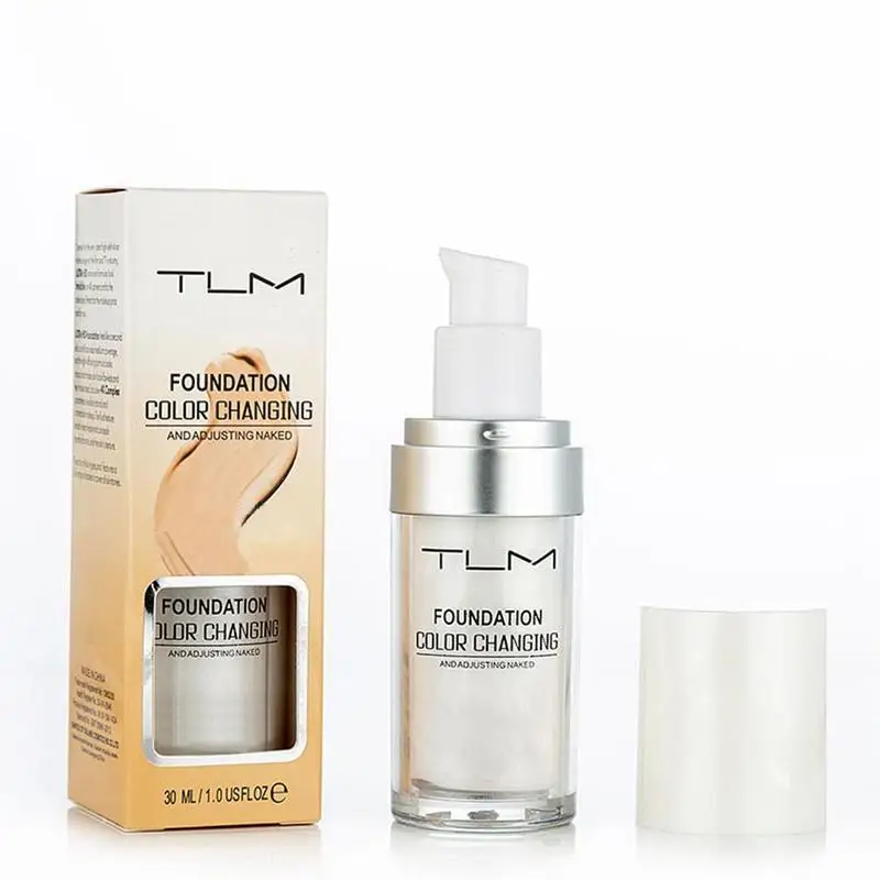 

Portable Brightening Foundation Color Changing Makeup Base Nude Face Liquid Cover Concealer Long Lasting Skin Care Foundation