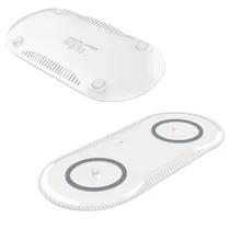 Беспроводное двойное зарядное устройство для зарядки мобильного телефона, коврик для быстрой зарядки для дома, офиса, путешествий, JLRJ88