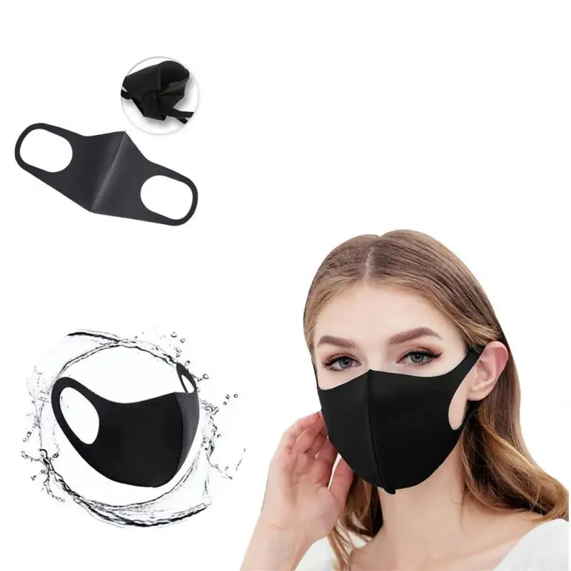 

10 Pcs Washable Cotton Mouth Mask Hree-dimensional Mask Dustproof Anti-fog Haze-proof Mouth Mask Black Adult Mask In Stock