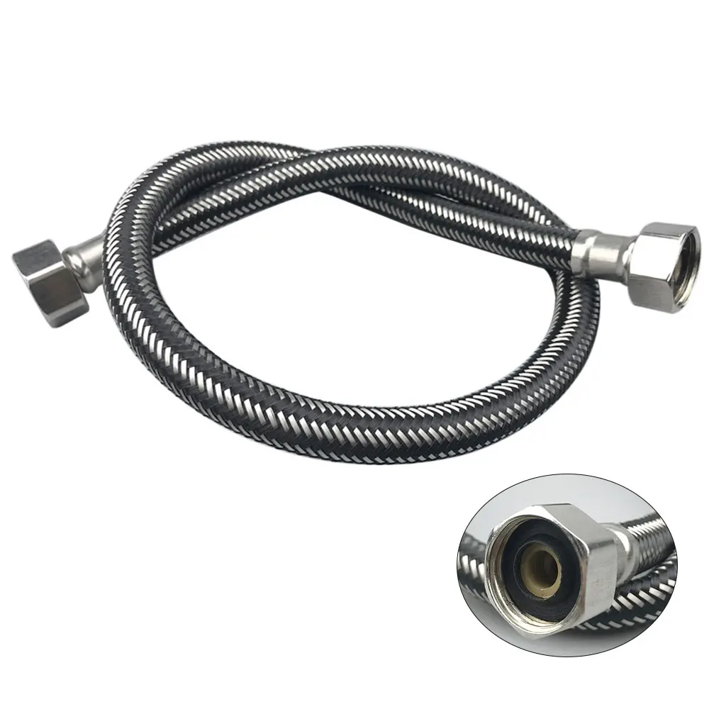 Stainless Steel Bathroom Kitchen Water Heater Hose Flexible Shower Hose Heater Water Head Plumbing Pipe 50cm For Home Hotel shower hose plumbing hose