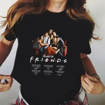

Friends Printing T Shirt Summer Women Leisure Top Tee Friend TV Show Ladies Characters Female T Shirts Plus Size Woman Clothing