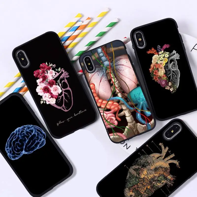 YNDFCNB Heart Of Nature Human Anatomy Doctor Phone Case for iPhone 11 12 pro XS MAX 8 7 6 6S Plus X 5S SE 2020 XR cover