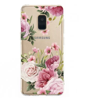 

Soft Case FOR Samsung Galaxy Note 9 S9 Plus A7 2018 Cover TPU Phone Back Protetive Clear Coque FOR Samsung A8 S8 Plus Flower Cas