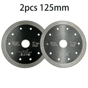 

2pcs Wet Dry Saw Blades Hot Pressed Mesh Turbo Porcelain Tiles Marble Granite Cutter Power Cutting Tools