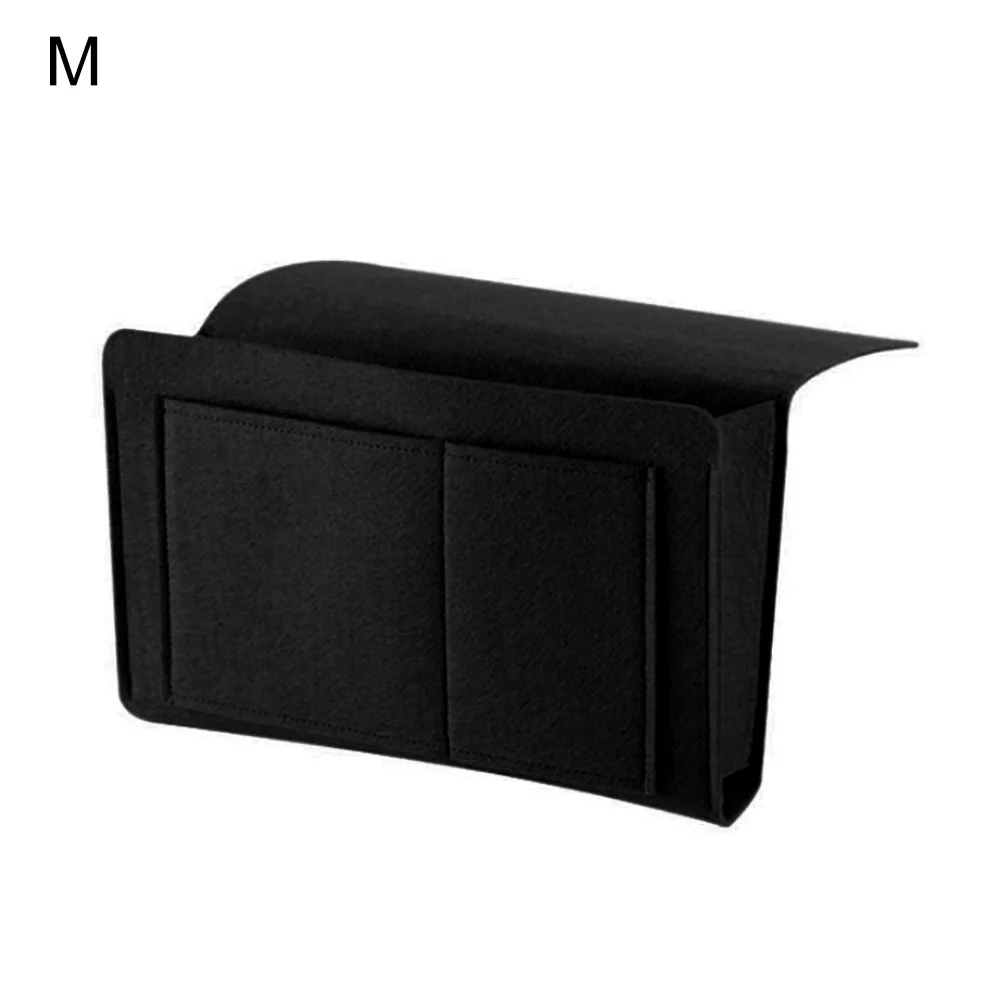 40# Practical Student Dormitory Bed Phone Earphone Books Hanging Caddy Bedside Storage Bag Pouch Organizer Bed Holder Pockets - Цвет: Черный
