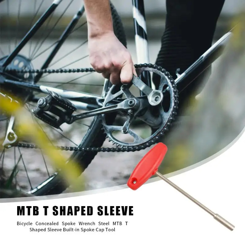 Велосипед скрытый спиц рукав натяжитель сталь MTB дорожный горный велосипед Т-образный встроенный ключ крышка гаджет 3,2/4,7/5,5 мм