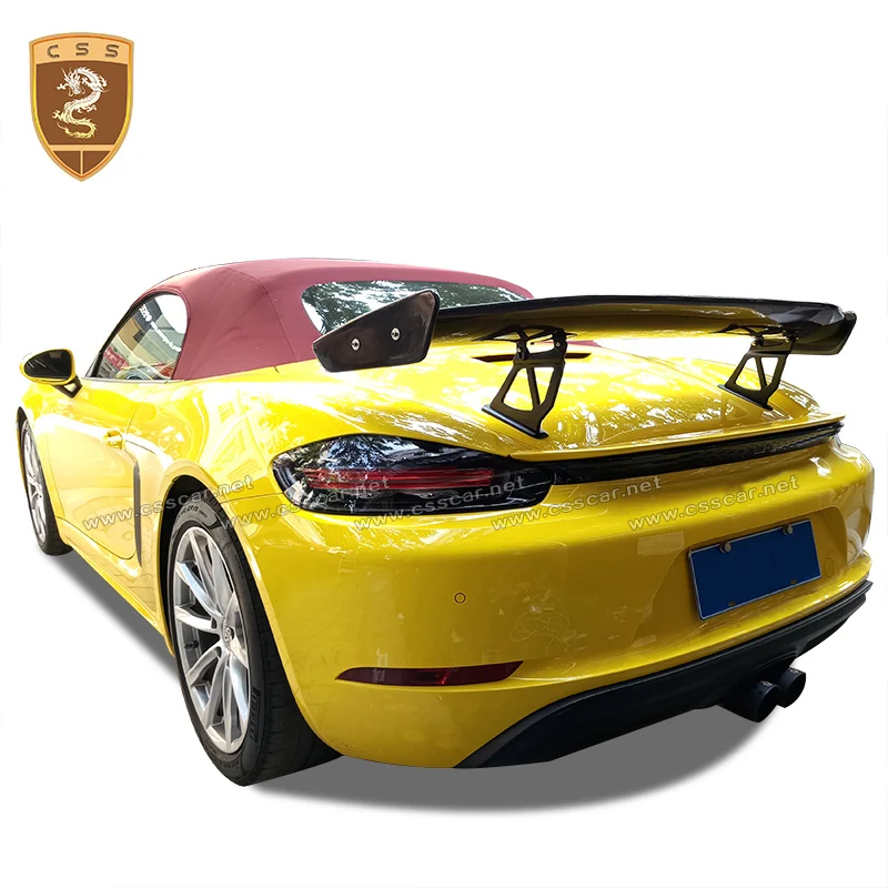 Для 17-Up Porsche 718 986 987 981 Cayman& Boxster GT4 стильный задний спойлер из углеродного волокна крыло задний багажник крышка багажника крыло спойлер