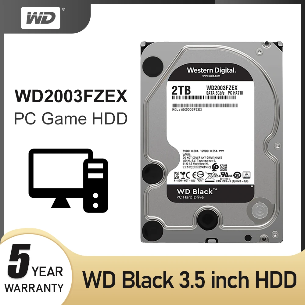 Western Digital Black 2tb 3 5 Hdd Performance Desktop Hard Disk Drive Game Hdd Wd 70 Rpm Sata 6 Gb S 64mb Cache Wd03fzex Internal Hard Drives Aliexpress