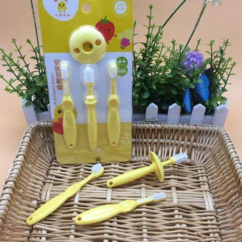 

Baby Soft-bristled Cute Silicone Training Toothbrush Baby Toothbrush Set Combination Care Tooth 2020 Baby Care Supplies