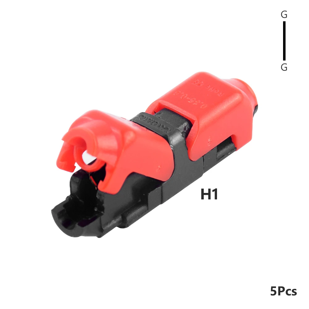 Red I shape 1Pin 5 шт. быстроразъемный проволочный замок на скотче разъем проводки для 1 Pin 2 Pin 22-18AWG светодиодные полосы провода автомобильные аудио Кабельные Наконечники Обжимные - Цвет: Red I shape 1Pin