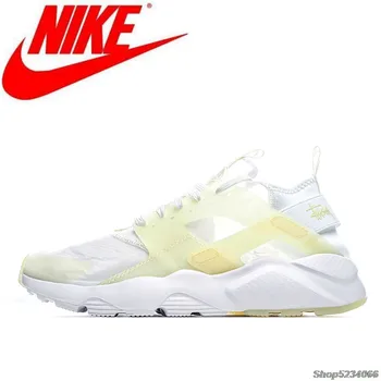 

STUSSY Nike Air Huarache Run Premium 4th Generation Wallace Retro Women's Running Shoes White Black Size 36-39 875868-007