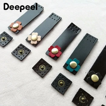 

Deepeel 5/10pc 2*7cm First Layer Leather Buckle DIY Patchwork Hand Wallet Notebook Clasp Snap Button Sewing Fasteners Accessory