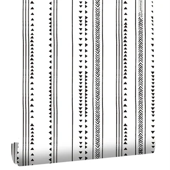 

Simple thick geometric black and white dot TV background wall self-adhesive PVC Nordic personality dormitory wallpaper