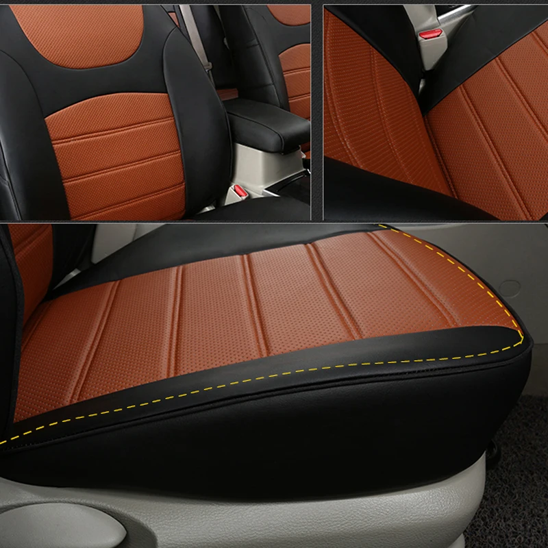 AutoDecorun 14 шт./компл. подушка на сиденье автомобиля из искусственной кожи для fiat Punto