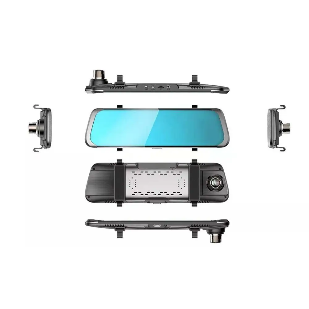 

10 Inch Dual Lens Rearview Mirror New Car Driving Recorder Reversing Image Dual Video Auto Accessories