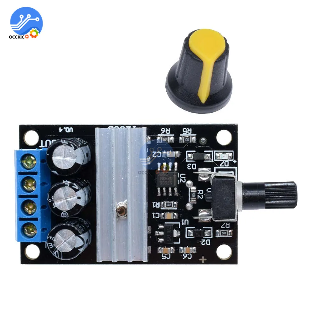 DC 6V 12V 24V 28VDC 3A 80W ШИМ регулятор скорости двигателя Регулятор регулируемой переменной скорости с переключателем потенциометра
