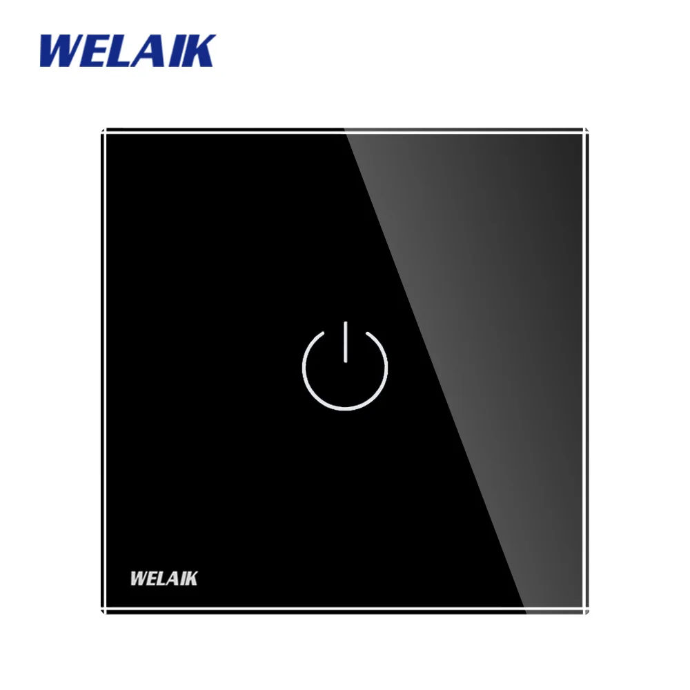  WELAIK UK Touch-Switch Crystal-Glass Panel-Switch Wall-Intelligent Switch-Smart-Switch 1gang-1way L - 33015625302
