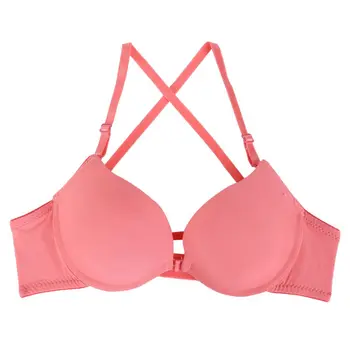 

Woman Front Closure Basic Multi-Way Bras Glossy Push Up Women Lingerie U Bra Backless Underwear Plunge Sexy Bras