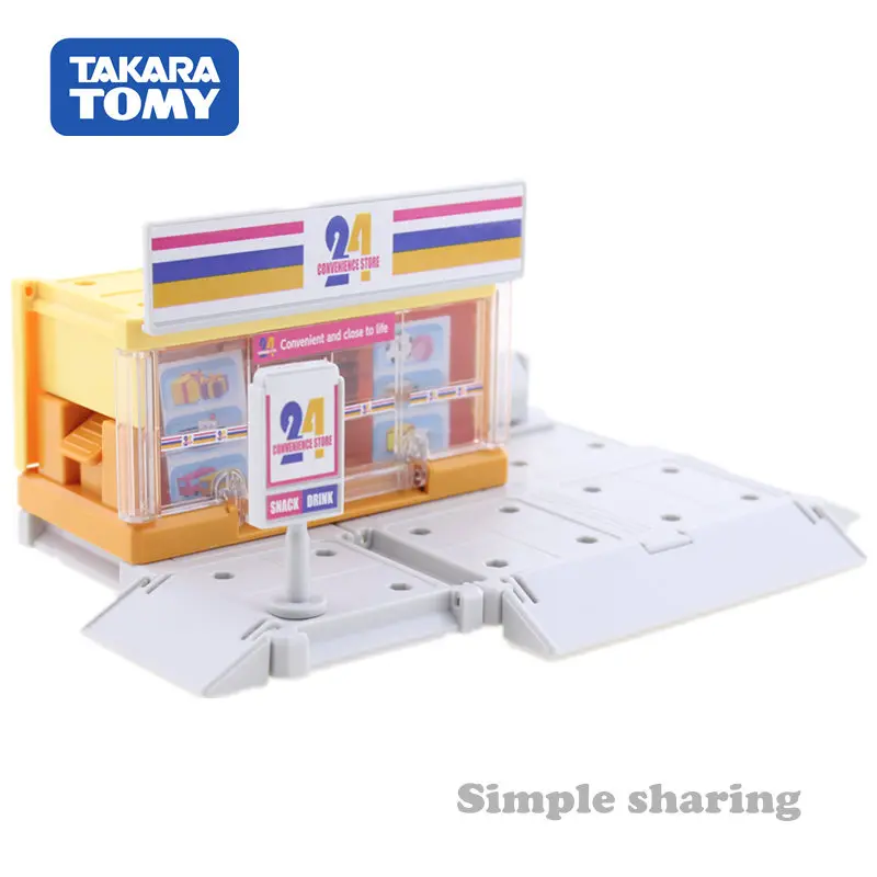 Takara Tomy Tomica Town Build City Series Scenes аксессуары блоки магазин 24 магазин, без автомобиля в комплекте