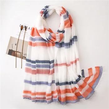 

Fashion Multicolor silk Scarf Ethnic style Autumn and winter Women Cotton and linen beach Shawl lady Print Tassels blanket scarf