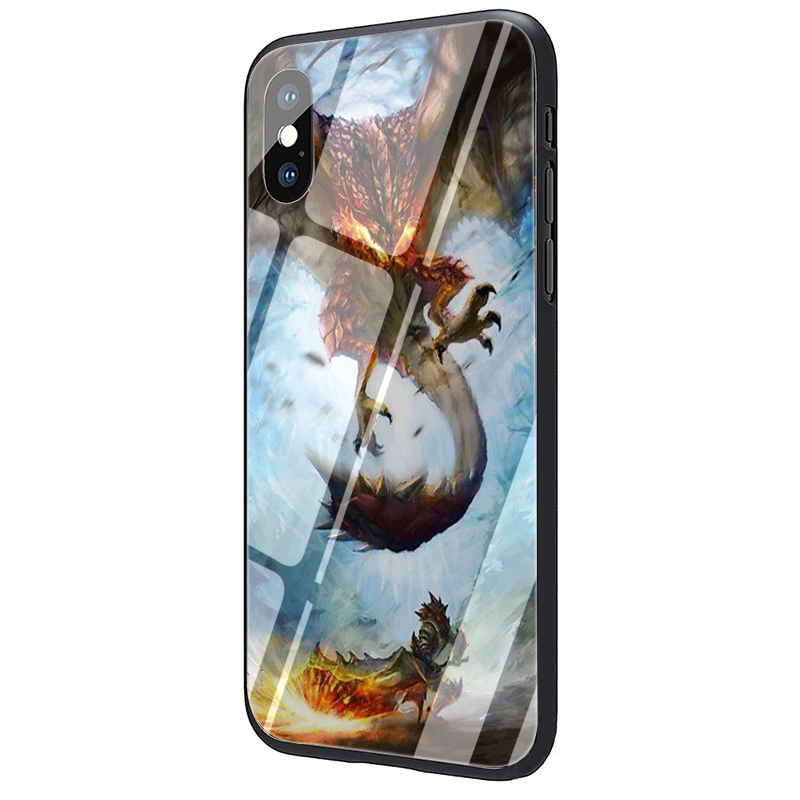 G10 Чехол для телефона EWAU Monster Hunter из закаленного стекла для iPhone 5 5S SE 6 6s 7 8 Plus X XR XS 11 pro Max - Цвет: G10