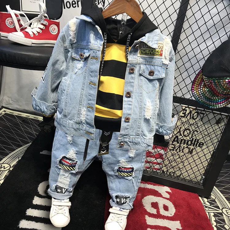 

2019 New Style CHILDREN'S Garment Boys' Clothes Men And Treasure Spring Clothing 3-Year-Old 7 Boy 4 Jeans Coat 2 Baby 6 Suit 5 F