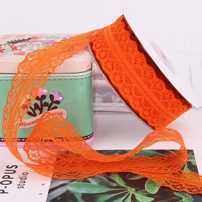 Dark orange 18 цветов 25 ярдов(30 мм) сетка эластичная лента Многоуровневая отделка Лента швейная кружевная отделка спандекса поясная лента аксессуары для одежды - Color: Dark orange