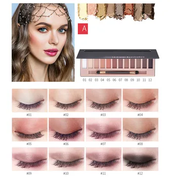 

12 Colors Eyeshadow Makeup Palette Long Lasting Eye Shadow Cosmetics for Women AC889