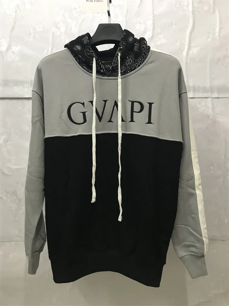GUAPI GVAPI MMXV Пейсли печать Малиново-Красный Пейсли облако серый Пейсли Призрак белый Пейсли Толстовка мужская