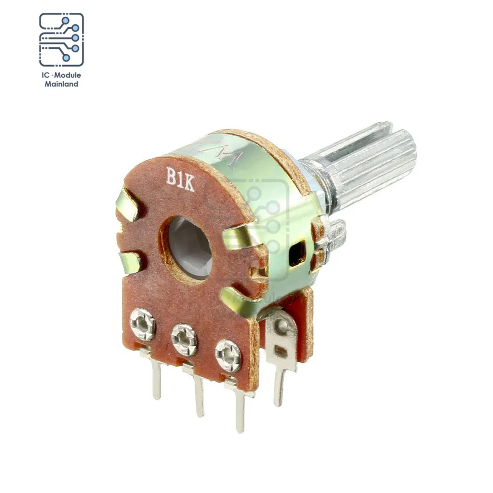 5PCS/Lot 1K 2K 10K 20K 100K 250K 1M Ohm Variable Resistors Dual Linear 6 Pin Rotary Carbon Film Taper Potentiometer 20mm Shaft adjustable resistor linear potentiometer rotary potentiometer potentiometer kit trimmer potentiometer