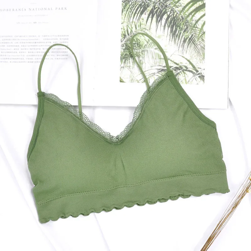 Модный однотонный бесшовный сексуальный кружевной бюстгальтер с оборками