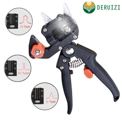 Ciseaux de greffage pour arbres fruitiers, coupe bourgeon multifonctionnel, 3 lames, outils de jardinage, 3 rouleaux de ruban de greffage 